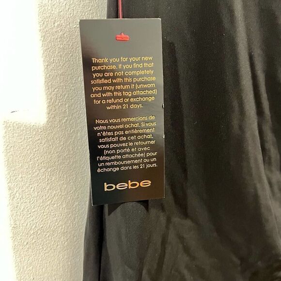 Bebe Mimi off the shoulder Asymetrical Black Dress size M - Picture 6 of 6